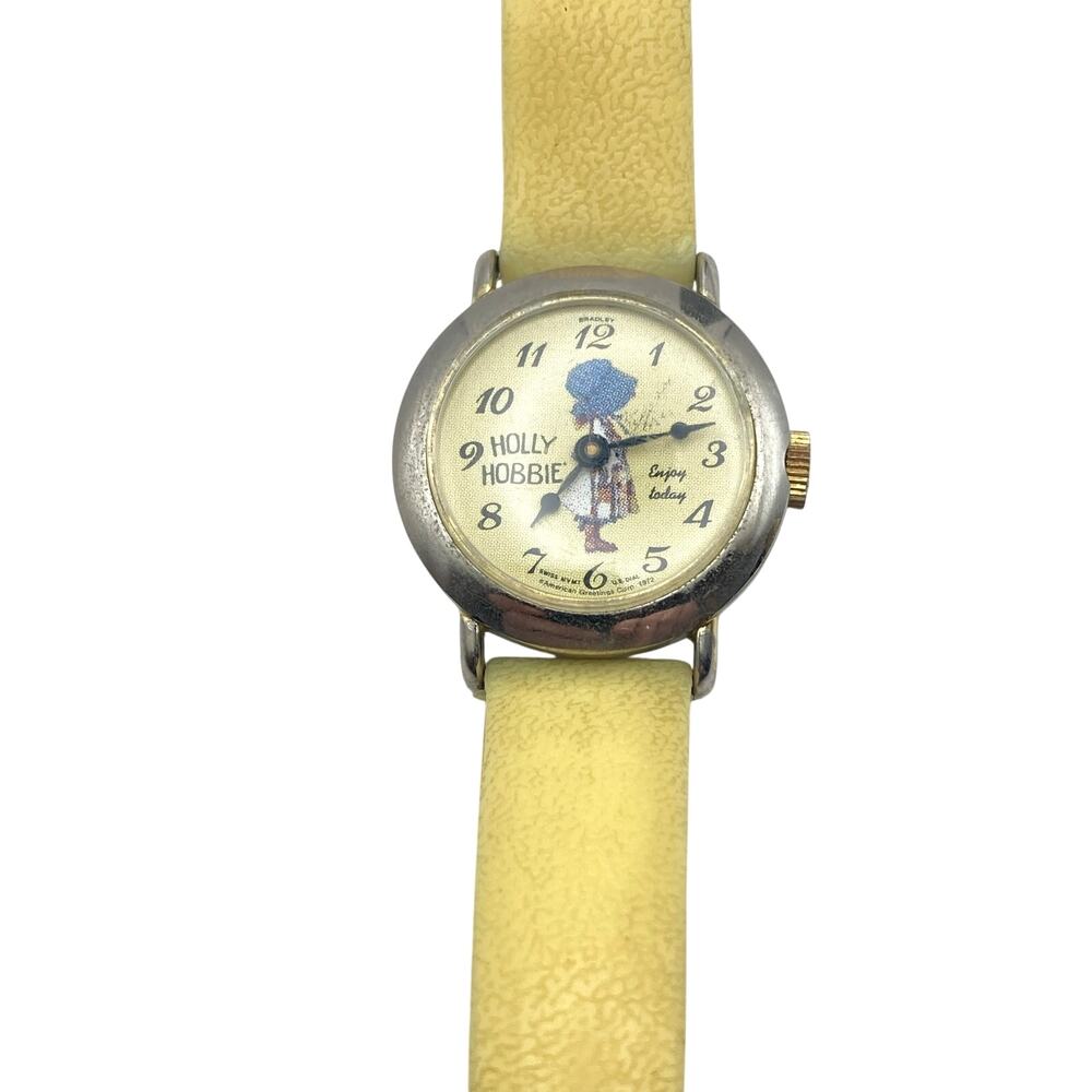 VTG Holly Hobbie Mechanical Women's Watch 27mm Adjustable "Enjoy Today" WORKS